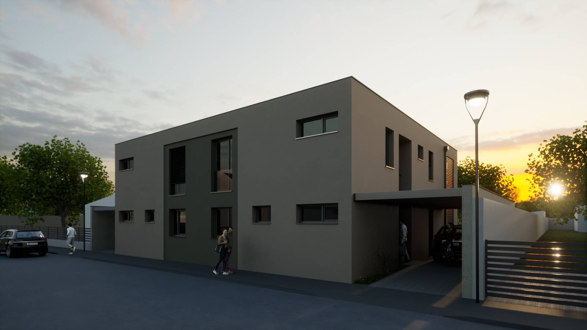 Neubau: Doppelhaushälfte mit Carport in Kittsee