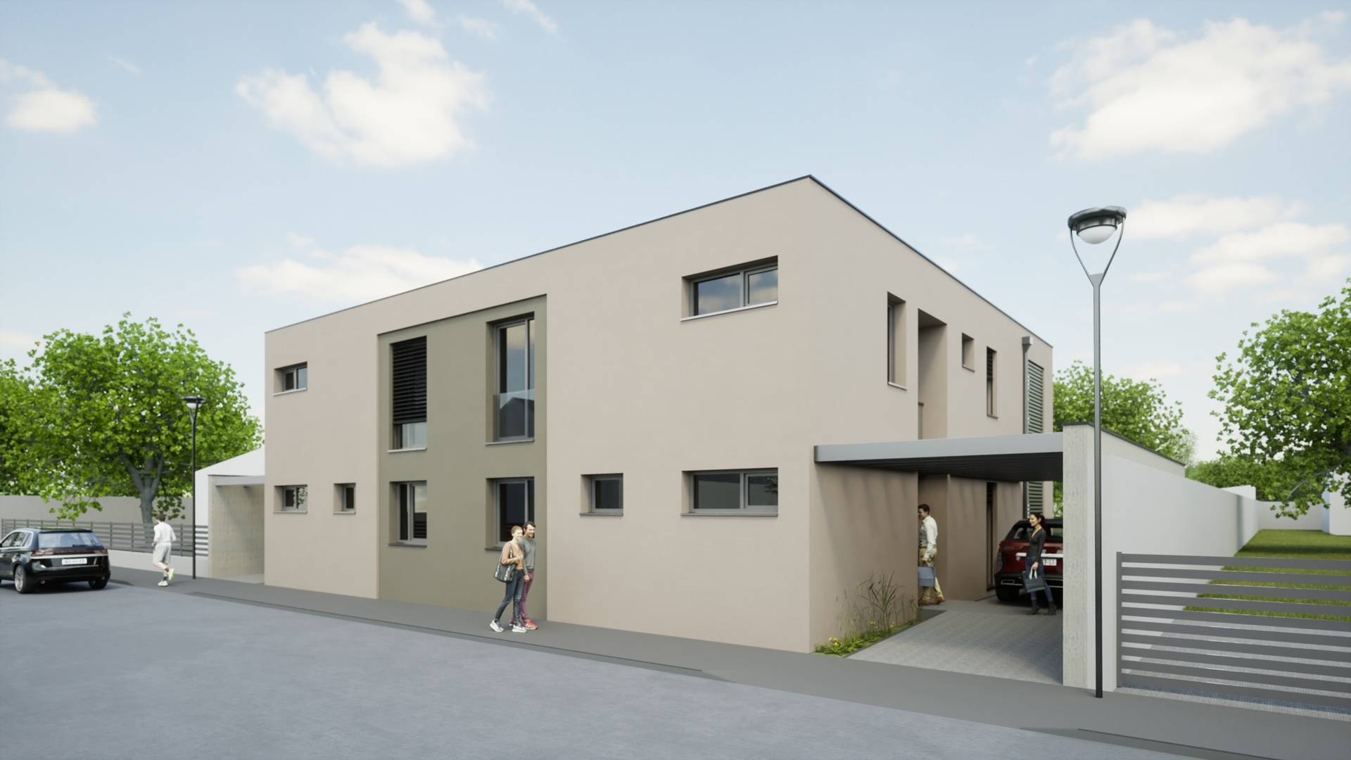 Neubau: Doppelhaushälfte mit Carport in Kittsee