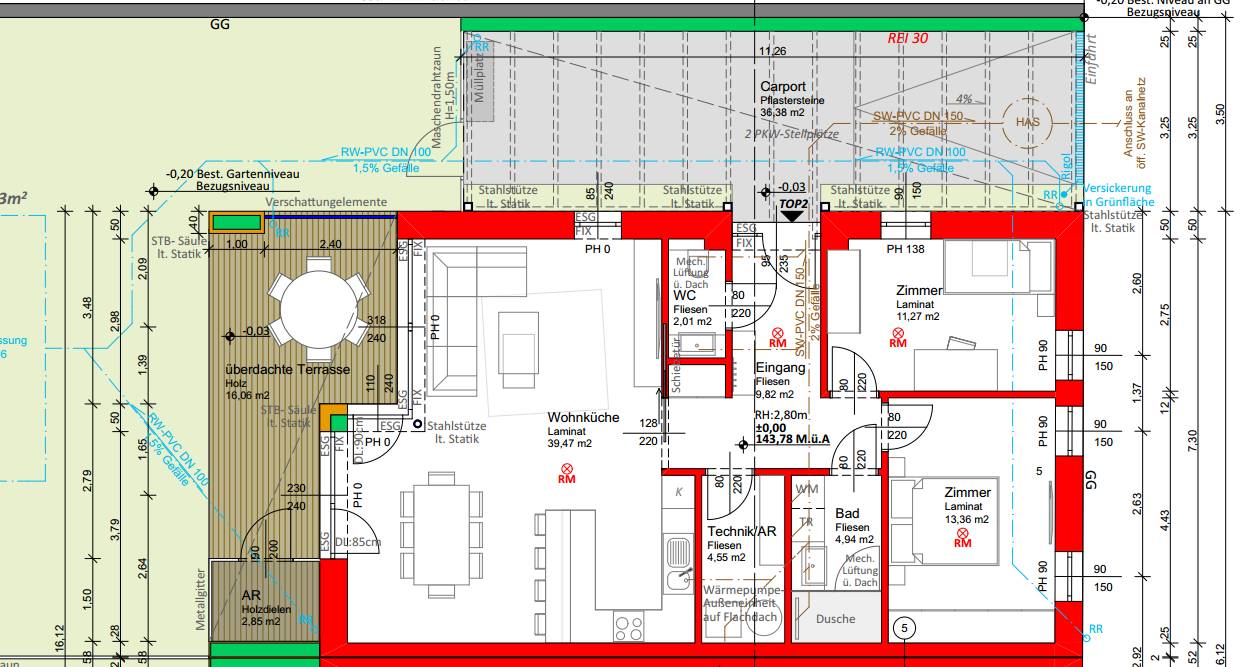 Neubau: 3-Zimmer Bungalow in Stopfenreuth
