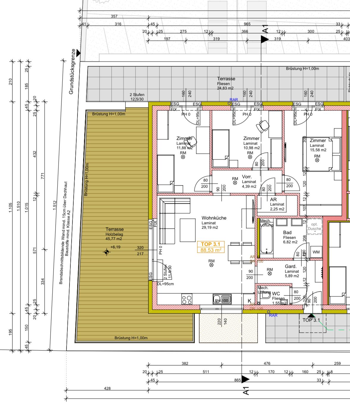 Neubau: Großzügige 4-Zimmer Wohnung mit Terrasse in Marchegg